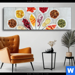 Wechselmotiv Superfoods Im Farbkreis Panorama Produktvorschau mit dem Bild Superfoods im Farbkreis im Format Panorama.