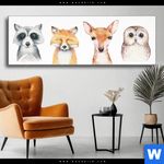 Wechselmotiv Tiere Des Waldes Panorama Produktvorschau mit dem Bild Tiere des Waldes im Format Panorama.