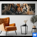 Wechselmotiv Tiger Im Wasser Panorama Produktvorschau mit dem Bild Tiger im Wasser im Format Panorama.