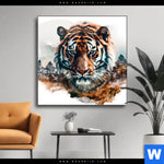 Wechselmotiv Tiger Staerke Und Natur Quadrat Produktvorschau mit dem Bild Tiger - Stärke und Natur im Format Quadrat.