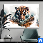 Wechselmotiv Tiger Staerke Und Natur Querformat Produktvorschau mit dem Bild Tiger - Stärke und Natur im Format Querformat.