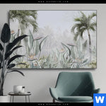 Wechselmotiv Tropische Baeume Und Blaetter Querformat Produktvorschau mit dem Bild Tropische Bäume und Blätter im Format Querformat.