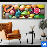 Wechselmotiv Tropische Fruechte Panorama Produktvorschau mit dem Bild Tropische Früchte im Format Panorama.