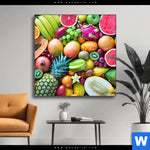 Wechselmotiv Tropische Fruechte Quadrat Produktvorschau mit dem Bild Tropische Früchte im Format Quadrat.