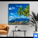 Wechselmotiv Tropisches Inselparadies Quadrat Produktvorschau mit dem Bild Tropisches Inselparadies im Format Quadrat.