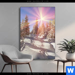 Wechselmotiv Verschneiter Wald Hochformat Produktvorschau mit dem Bild Verschneiter Wald im Format Hochformat.
