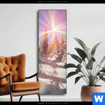 Wechselmotiv Verschneiter Wald Schmal Produktvorschau mit dem Bild Verschneiter Wald im Format Schmal.