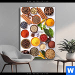 Wechselmotiv Vielfaeltige Gewuerze Hochformat Produktvorschau mit dem Bild Vielfältige Gewürze im Format Hochformat.