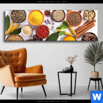 Wechselmotiv Vielfaeltige Gewuerze Panorama Produktvorschau mit dem Bild Vielfältige Gewürze im Format Panorama.