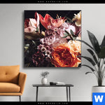 Wechselmotiv Vintage Blumenstrauss Quadrat Produktvorschau mit dem Bild Vintage Blumenstrauß im Format Quadrat.