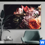 Wechselmotiv Vintage Blumenstrauss Querformat Produktvorschau mit dem Bild Vintage Blumenstrauß im Format Querformat.