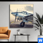 Wechselmotiv Vintage Flugzeug Quadrat Produktvorschau mit dem Bild Vintage Flugzeug im Format Quadrat.