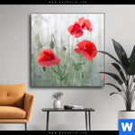 Wechselmotiv Vintage Klatschmohn Quadrat Produktvorschau mit dem Bild Vintage Klatschmohn im Format Quadrat.
