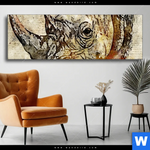 Wechselmotiv Vintage Nashorn Panorama Produktvorschau mit dem Bild Vintage Nashorn im Format Panorama.