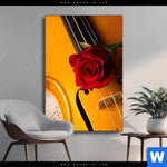 Wechselmotiv Violine Rose Hochformat Produktvorschau mit dem Bild Violine & Rose im Format Hochformat.