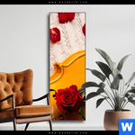 Wechselmotiv Violine Rose Schmal Produktvorschau mit dem Bild Violine & Rose im Format Schmal.