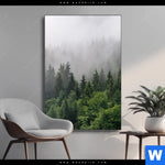 Wechselmotiv Wald Im Nebel Hochformat Produktvorschau mit dem Bild Wald im Nebel im Format Hochformat.