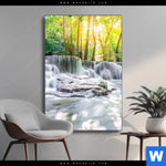 Wechselmotiv Wald Wasserfall No 1 Hochformat Produktvorschau mit dem Bild Wald & Wasserfall No. 1 im Format Hochformat.