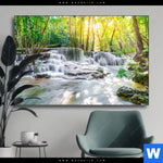 Wechselmotiv Wald Wasserfall No 1 Querformat Produktvorschau mit dem Bild Wald & Wasserfall No. 1 im Format Querformat.