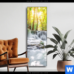 Wechselmotiv Wald Wasserfall No 1 Schmal Produktvorschau mit dem Bild Wald & Wasserfall No. 1 im Format Schmal.