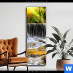 Wechselmotiv Wald Wasserfall No 2 Schmal Produktvorschau mit dem Bild Wald & Wasserfall No. 2 im Format Schmal.