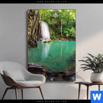 Wechselmotiv Wald Wasserfall No 4 Hochformat Produktvorschau mit dem Bild Wald & Wasserfall No. 4 im Format Hochformat.