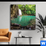 Wechselmotiv Wald Wasserfall No 4 Quadrat Produktvorschau mit dem Bild Wald & Wasserfall No. 4 im Format Quadrat.