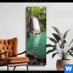 Wechselmotiv Wald Wasserfall No 4 Schmal Produktvorschau mit dem Bild Wald & Wasserfall No. 4 im Format Schmal.