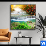Wechselmotiv Wald Wasserfall No 5 Quadrat Produktvorschau mit dem Bild Wald & Wasserfall No. 5 im Format Quadrat.