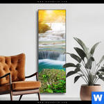 Wechselmotiv Wald Wasserfall No 5 Schmal Produktvorschau mit dem Bild Wald & Wasserfall No. 5 im Format Schmal.