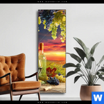 Wechselmotiv Weinreben Im Abendlicht Schmal Produktvorschau mit dem Bild Weinreben im Abendlicht im Format Schmal.