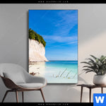 Wechselmotiv Weisse Kreidefelswand Am Meer Hochformat Produktvorschau mit dem Bild Weiße Kreidefelswand am Meer im Format Hochformat.