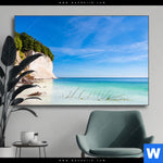 Wechselmotiv Weisse Kreidefelswand Am Meer Querformat Produktvorschau mit dem Bild Weiße Kreidefelswand am Meer im Format Querformat.