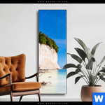 Wechselmotiv Weisse Kreidefelswand Am Meer Schmal Produktvorschau mit dem Bild Weiße Kreidefelswand am Meer im Format Schmal.