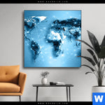 Wechselmotiv Weltkarte Kommunikation Quadrat Produktvorschau mit dem Bild Weltkarte Kommunikation im Format Quadrat.