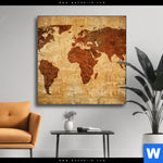 Wechselmotiv Weltkarte Rostoptik Quadrat Produktvorschau mit dem Bild Weltkarte Rostoptik im Format Quadrat.