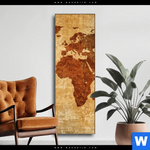 Wechselmotiv Weltkarte Rostoptik Schmal Produktvorschau mit dem Bild Weltkarte Rostoptik im Format Schmal.