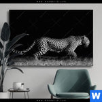 Wechselmotiv Wilder Leopard Querformat Produktvorschau mit dem Bild Wilder Leopard im Format Querformat.