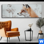 Wechselmotiv Winterstille Der Fuchs Panorama Produktvorschau mit dem Bild Winterstille - Der Fuchs im Format Panorama.