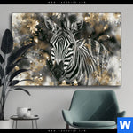 Wechselmotiv Zebra Eleganz In Streifen Querformat Produktvorschau mit dem Bild Zebra - Eleganz in Streifen im Format Querformat.