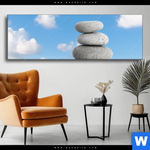 Wechselmotiv Zen Spa Steine Panorama Produktvorschau mit dem Bild Zen Spa Steine im Format Panorama.