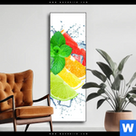 Wechselmotiv Zitrusfruechte Auf Eis Schmal Produktvorschau mit dem Bild Zitrusfrüchte auf Eis im Format Schmal.