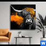 Wechselmotiv Zotteliges Hochland Rind Quadrat Produktvorschau mit dem Bild Zotteliges Hochland-Rind im Format Quadrat.