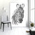 Spannbild Bleistiftzeichnung Zebra Hochformat Wandbild 2