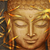Wechselmotiv Buddha & Bambus in Gold Quadrat Zoom wandbild.com