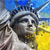 Spannbild Freiheitsstatue Pop Art No.2 Hochformat Zoom wandbild.com