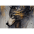 Canvalight® Leuchtbild Abstrakter Wolf in Gold und Grau Querformat Motive wandbild.com