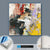 Canvalight® Leuchtbild  Abstrakter Wolf  Quadrat Material wandbild.com