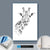 Canvalight® Leuchtbild  Bleistiftzeichnung Giraffe  Hochformat Material wandbild.com