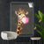 Canvalight® Leuchtbild Bubble Gum Giraffe Hochformat Produktfoto wandbild.com